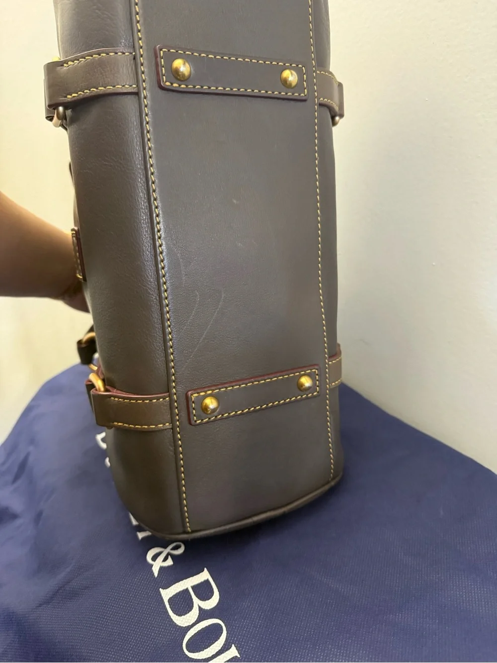Dooney & Bourke Large Florentine Satchel in Slate